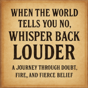 When the World Tells You No, Whisper Back Louder: A Journey Through Doubt, Fire, and Fierce Belief-logo