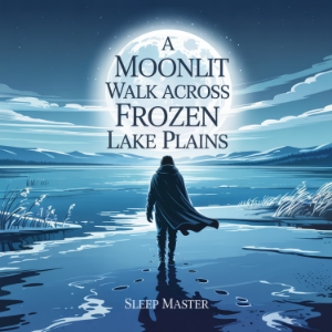 A Moonlit Walk Across Frozen Lake Plains