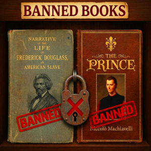 Banned Books Collection - The Prince + Narrative of the Life of Frederick Douglass an American Slave