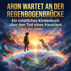Aron wartet an der Regenbogenbrücke