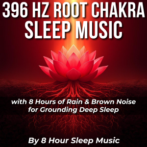 396 Hz Root Chakra Sleep Music with 8 Hours of Rain & Brown Noise for Grounding Deep Sleep