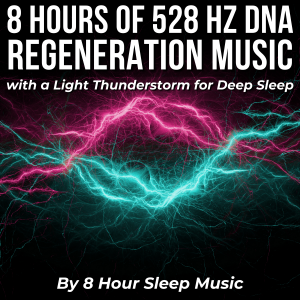 8 Hours of 528 Hz DNA Regeneration Music with a Light Thunderstorm for Deep Sleep