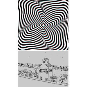 Hallucinations (Psychedelia) / Caswell Hillbillies (Country Music)-logo